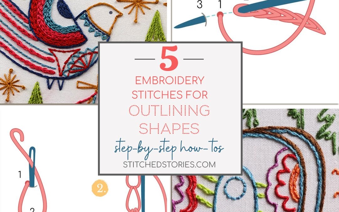 5 Embroidery Stitches You Can Use to Outline Shapes