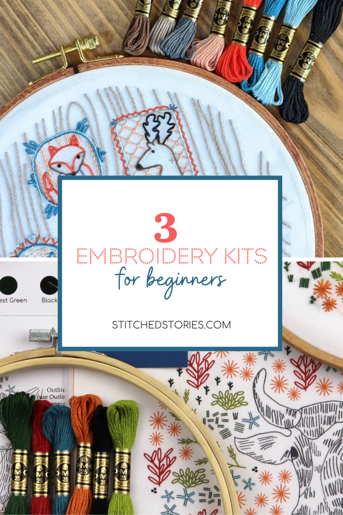embroidery kits for beginners, a blog post by Stitched Stories.