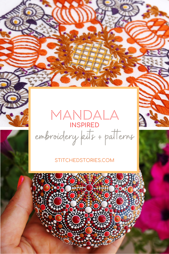 Mandala-inspired embroidery kits and patterns, a Stitched Stories blog post.