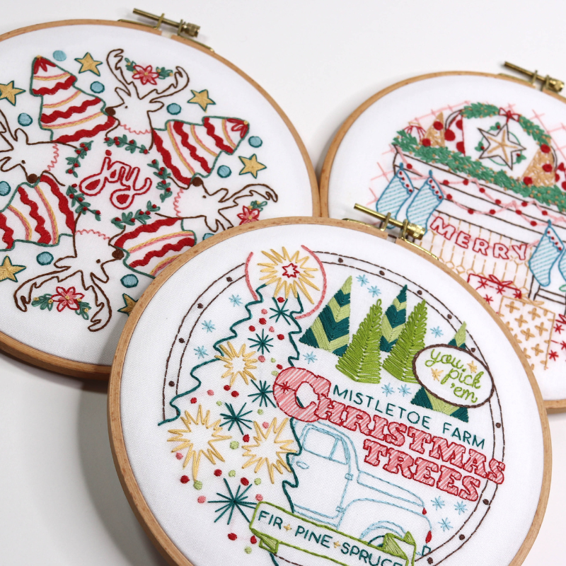 Christmas Bauble Embroidery Kit - Mistletoe