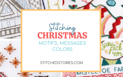 Stitching Christmas motifs, messages and colors