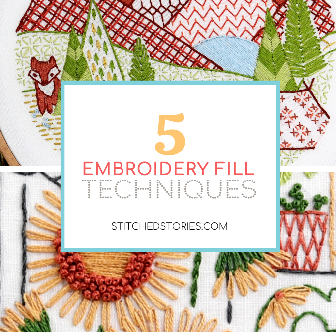 5 Embroidery Fill Techniques