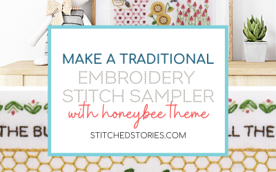 Make a Traditional Embroidery Stitch Sampler with Honeybee Theme