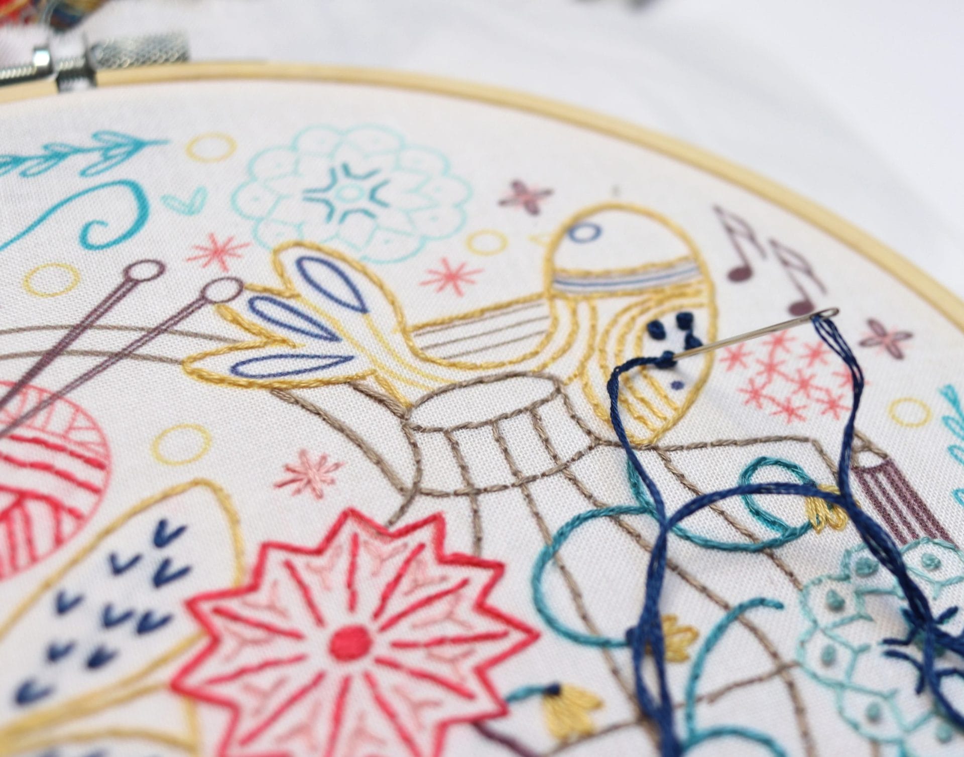 create embroidery project in progress